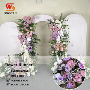 ซุ้มดอกไม้ประดิษฐ์โรแมนติกเรียบสำหรับตกแต่งงานแต่งงานอุปกรณ์ประกอบฉากฉากหลังดอกไม้ประดิษฐ์ - Product Image 2