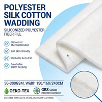 Ouate en polyester effet soie pour doublure de protection des coudes, douce, légère et non irritante