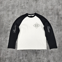 T-shirts Homme Personnalisés Haut de Gamme en Coton 100% avec Manches Raglan, Col Rond, Coupe et Couture, pour Sérigraphie