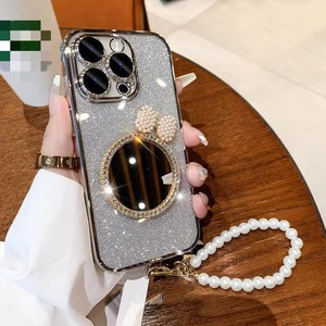 Nouvelle <span class=keywords><strong>coque</strong></span> de téléphone de luxe scintillante avec cristaux et diamants pour <span class=keywords><strong>iPhone</strong></span> 14 13 12 11 15 16 Pro Max avec bracelet en perles - Product Image 4