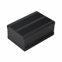 Boîtier de commande en aluminium extrudé 6063 sur mesure, 110*76*46mm, anodisé noir, IP54, pour amplificateur de puissance, émetteur radio FM, boîtier de carte de circuit imprimé