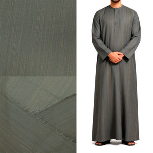 Tissu Thobe tissé à haute brillance 80 % polyester 20 % viscose pour robes Thobe de mariage et de cérémonie saoudiennes - Product Image 3