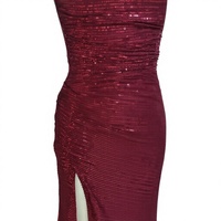 Robe décontractée pour femme, nouvelle collection été, style transfrontalier euro-américain, unie, respirante, à sequins, taille naturelle, idéale pour les fêtes