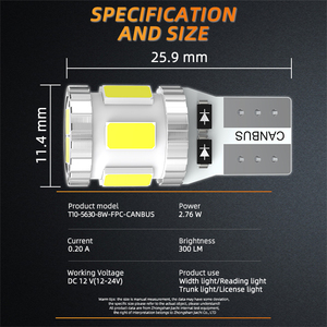 JIACHI Car <strong>Light</strong> Accessaries Canbus Led <strong>Bulb</strong> No Error T10 Led Car <strong>Light</strong> 5630 6SMD W5W Led <strong>12V</strong> Reading Interior <strong>Dome</strong> Map Lamps - Product Image 3