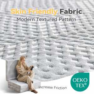 Memory Foam Tri Fold <b>Mattress</b> for Camping Living Room Removable Machine Washable <b>Foldable</b> Portable Sleep Pad - Product Image 3