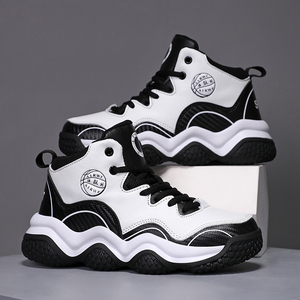 Chaussures de basketball montantes tendance Cema pour enfants, grandes tailles, résistantes à l'hiver, en cuir, pour étudiants, baskets de sport - Product Image 5