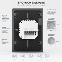 Termostato WiFi Beca BAC-9000 con Schermo LCD Touch, Controllo Temperatura Sistema HVAC, Lora per Condizionatori d'Aria in Scuole e Ospedali