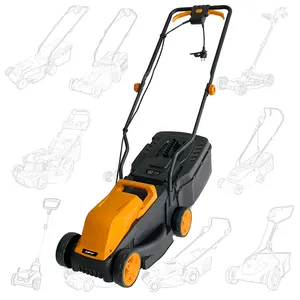 Vertak china 1300W corded electric lawn mower wholesale blade lawn mower with 30L catch bag