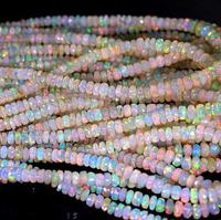 Acheter perles d'opale éthiopienne de haute qualité rondelle lisse 3-8mm pour la fabrication de bijoux et de bracelets en pierre naturelle