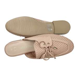 Marco Tozzi Women's Mules Camel 37 <b>Flat</b> Heel 1 Cm Woven Leather Slip On - Product Image 6