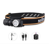 Lampe frontale Sofirn HS10 1100lm 90CRI Mini 16340, lampe torche LED rechargeable par USB C avec queue magnétique, lampe frontale portable