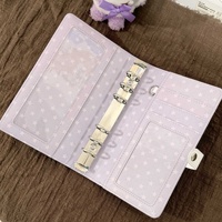 Nouveau carnet à feuilles mobiles A6 transfrontalier, style japonais-coréen, étoiles violettes, personnalisable, idéal pour les étudiants ; parfaitement portable