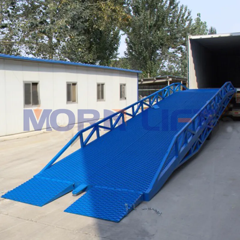 MORN 6T/8T/10T/12T/15T movable forklift truck container loading/unloading ramp equipment for sales