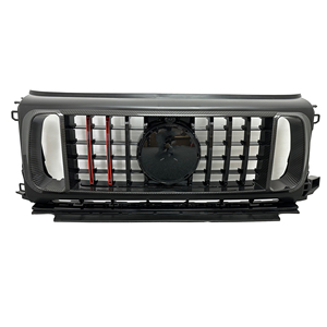 Grille avant complète en fibre de carbone sèche brillante tissée sergé style R pour G-Class W464 G500 AMG G63 2019-2024 - Product Image 1