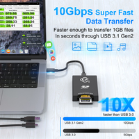Adaptateur de carte mémoire usb 3.2 10Gbps CFexpress Type B lecteur de carte pour Sony Sandisk/Lexar/progressiade/Ritz Gear/Delkin carte mémoire