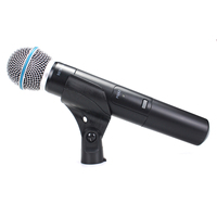 Système de microphone sans fil UHF PGX24 PGX24 BETA58A, micro vocal cardioïde portable pour scène, studio et spectacles en direct