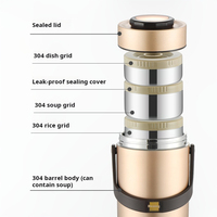 67oz Thermos 3 Capas Apilable Inoxidable Aislado Contenedor de Alimentos Reutilizable A Prueba de Fugas Sellado Fiambrera
