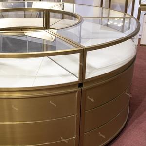 Cửa hàng hiển thị đồ đạc kệ phía trước bàn trường hợp hình chữ nhật tròn kính quầy đồ trang sức phụ kiện kính hiển thị tủ - Product Image 5