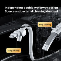 WC suspendu en céramique pour salle de bain, avec télécommande, siège chauffant, capteur de mouvement, intelligent, étanche, siphon en P, Cyclone