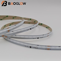 Projecteurs d'ingénierie : Bande LED COB numérique RGB 24V 8mm PCB 10W/M 360LED/M avec cœur en cuivre, éclairage dimmable pour salle de bain