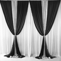 Fabrication facile à ranger rideaux en soie glacée pour arches rideaux muraux décoratifs de mariage