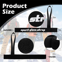 Dragonne de poignet pour gants de ski, anti-perte, en polyester élastique avec fermeture auto-agrippante, pour hommes et femmes, équipement de snowboard et d'hiver