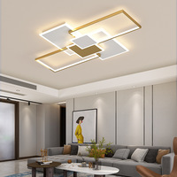Plafonnier LED 54W en acrylique, style économique 2022, à montage en surface, pour chambre à coucher, combinaisons carrées multiples, luminaires décoratifs pour la maison