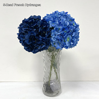 Hortensias bleus artificiels HGA, fleurs d'hortensia en soie au toucher réel pour la décoration intérieure et les arches de mariage, chemin de table floral, vente en gros