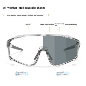 Produit tendance 2026 Lunettes de sport personnalisées pour la course à pied Lunettes de sport à changement de couleur Protection UV pour hommes et femmes - Product Image 5