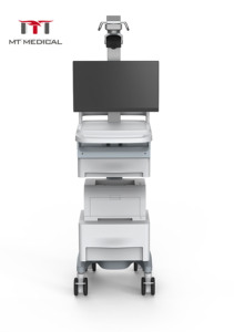 Carrito Móvil Económico para Consultas Remotas MT MEDICAL, Soporte para Monitor Portátil con Ruedas con Freno, Carrito Móvil para Clínica - Product Image 5