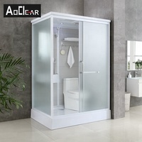 Module de salle de bain préfabriqué tout-en-un à prix abordable avec douche et toilettes
