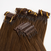 Extensions de cheveux Remy lisses de qualité supérieure, double trame, 6D H6, légères, respirantes, 100% cheveux humains véritables