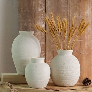 Vases décoratifs en porcelaine à surface rugueuse style shabby chic, faits à la main, écologiques, pour centre de table, maison et mariage, vente en gros - Product Image 2