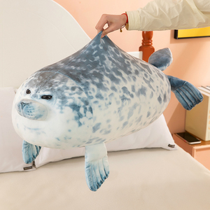 Segel pasir kustom hewan segel biru mainan bayi lucu lembut bantal boneka binatang mainan segel mewah lemak untuk hadiah Natal bayi - Product Image 3
