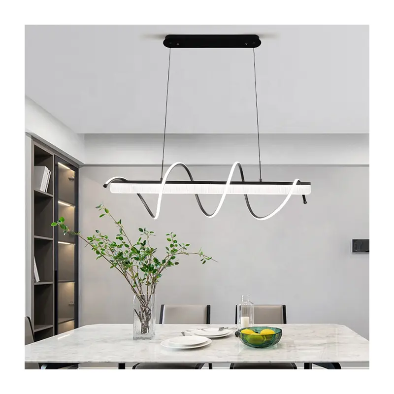 Lámpara Led colgante nórdica moderna, lámpara de araña decorativa para interiores acrílica, lámpara colgante de cristal de Murano de aluminio, CE Rohs 360 50000