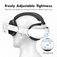 Pour casque Oculus Quest 3s Elite avec batterie 6000 mAh, bandeau de charge réglable Meta Quest 3, accessoires VR confortables