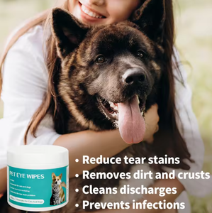 OEM ODM 100 Toallitas para Ojos de Mascotas, Eliminan Manchas de Lágrimas, Hipoalergénicas, Sin Perfume, Sin Alcohol, Ecológicas, para Limpiar y Cuidar los Ojos de Perros y Gatos - Product Image 1