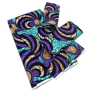 2024 New Design Nigeria Fashion African Wax Holland Printed loincloth Fabric Real Wax Fabric 6 Yards