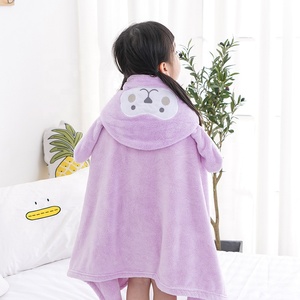 <span class=keywords><strong>2022</strong></span> venta superior Animal de dibujos animados suave con capucha Albornoz niño bebé toalla infantil niños Bata para uso en el baño - Product Image 4