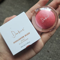 Bedak Baking Powder Pearlescent Blush Warna Cokelat Peach Terracotta Berkilau Metalik Glitter Kosmetik Label Pribadi