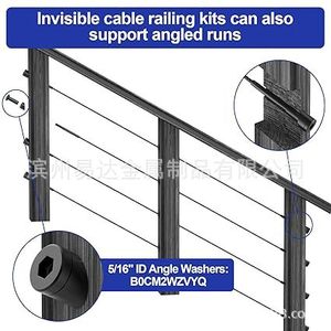 Eda 316 Stainless Steel Concealed Wiring Connector 1/8 Inch Wire Rope Cable Thread Stud Invisible Receiver - Product Image 2