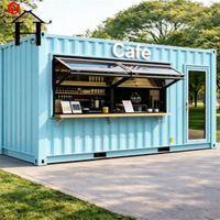 BELYOO Kiosque à café moderne en conteneur maritime de 20 pieds, café extérieur préfabriqué
