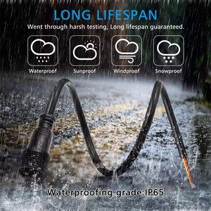 ETOP RAYWU/XCONNECT Connector <span class=keywords><strong>3</strong></span>-polig ZWART Waterdichte Pigtail Connector Man/vrouw 30cm Lang Elk 18AWG Draad - Product Image 5