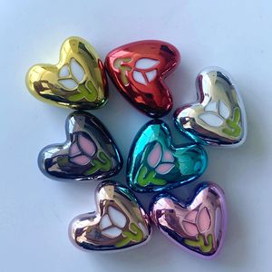 Perles en forme de cœur torsadé électroplaquées pour la création de chaînes de téléphone, bracelets et accessoires pour cheveux - Product Image 3
