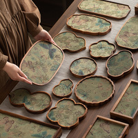 Plateau en bois, plusieurs styles, support à théière en bois massif, plateau à thé simple pour hôtel, support à théière monocouche, rectangulaire, usage domestique