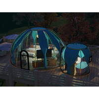 Dôme de glamping transparent en aluminium pour l'extérieur, hôtel dôme imperméable, igloo préfabriqué, maison dôme à bulles
