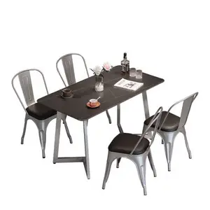 Moderne Caféstoel Metalen Designer Eetkamermeubilair Luxe Moderne Eetkamerstoel Huismeubilair Tianjin Eetkamerstoel Houten Poten