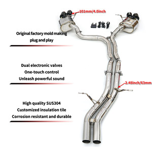 Silencieux à soupape électronique Catback pour Porsche Macan <span class=keywords><strong>S</strong></span> <span class=keywords><strong>B5</strong></span> 3.0T 3.6T 2014-2017, échappement en acier inoxydable 304 haute performance - Product Image 2