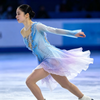 Robe de patinage artistique bleu-violet dégradé, manches longues, strass, costume de compétition, performance, sur mesure, enfants, adolescents, adultes, OEM