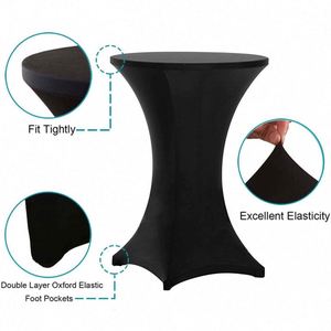 <b>Black</b> <b>Table</b> Cloths Custom <b>Table</b> <b>Cover</b> Business Events Logo High Quality Spandex Material Economical Quick Ship GoldFlag - Product Image 2